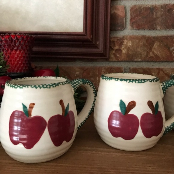 Vintage 3 Pc Apple Garden Stoneware - Picture 2 of 8